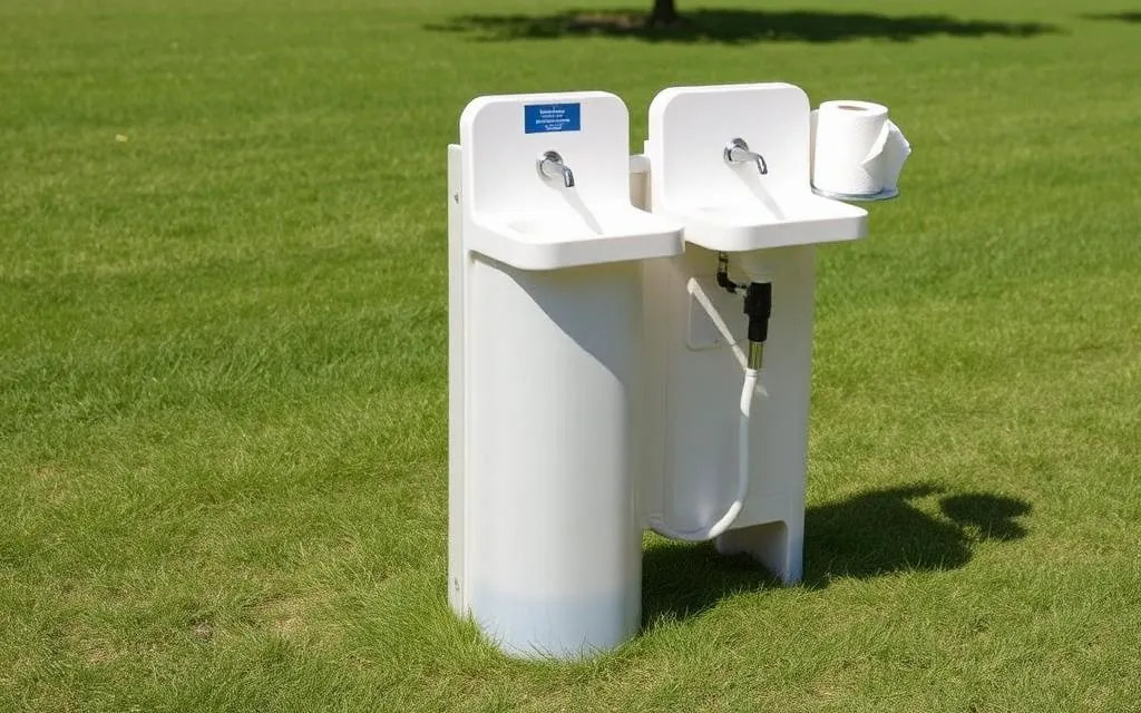 portable hand washing stations provided by Fallcrest Portable Toilets